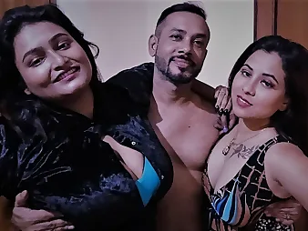 Tina, Suchorita & Rahul, Faultless flick, Part 1: A filthy threesome yon one busty babes