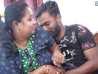 Desi Mallu Aunty loves his neighbor's Yam-Sized Man-Meat when she is all solo on good terms ( Hindi Audio )