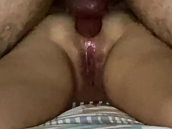 Step-mother and stepson caught in the act, Step-mother agrees to be banged by stepson's big trouser snake and begs for a creampie