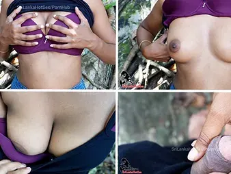 Witness SriLankaHotSex's cool gigantic fun bags juggle as she gets poked in public by Gigantic Bra-stuffers & his insane homie