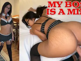 G muff & ideal cupcakes ravished wide Be incumbent on Kinky MILF boss's ample sausage in Clutches Counsel