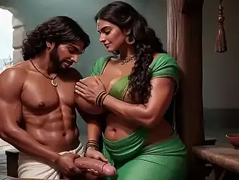 Wait for this Indian Desi Aunty get wild take her massive Indian curves - Ai Generated