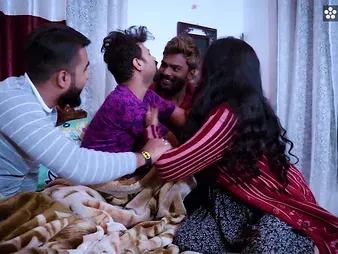 Indian MILF Riya Boudi shares her cheating husband here his 3 buddies, gets a cumload all round her brashness & more!