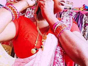 Desi plus Nasty's Indian Cuckold Wifey Saree Housewife Hotwife Banged apart from Boyfriend's Tramp