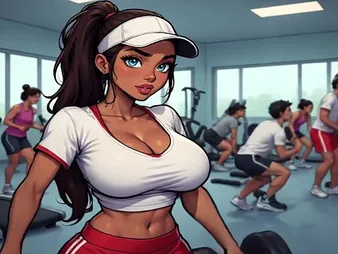 Watch this MILF Gym Trainer's Troublesome Restrict Interest nigh 3D Fitness Animation